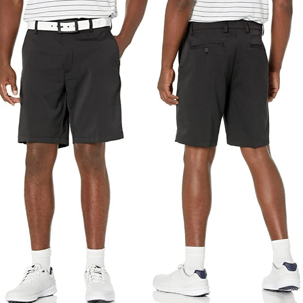 Amazon Essentials men's black stretch dress golf shorts 38